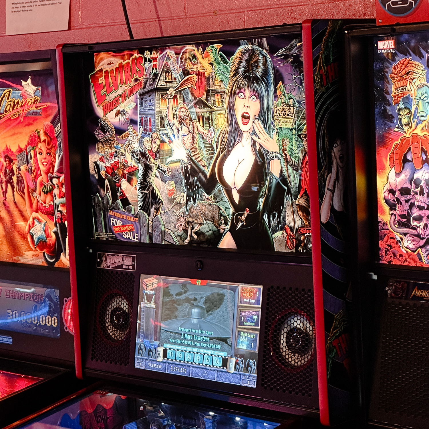 Elvira’s House of Horrors Pinball game.