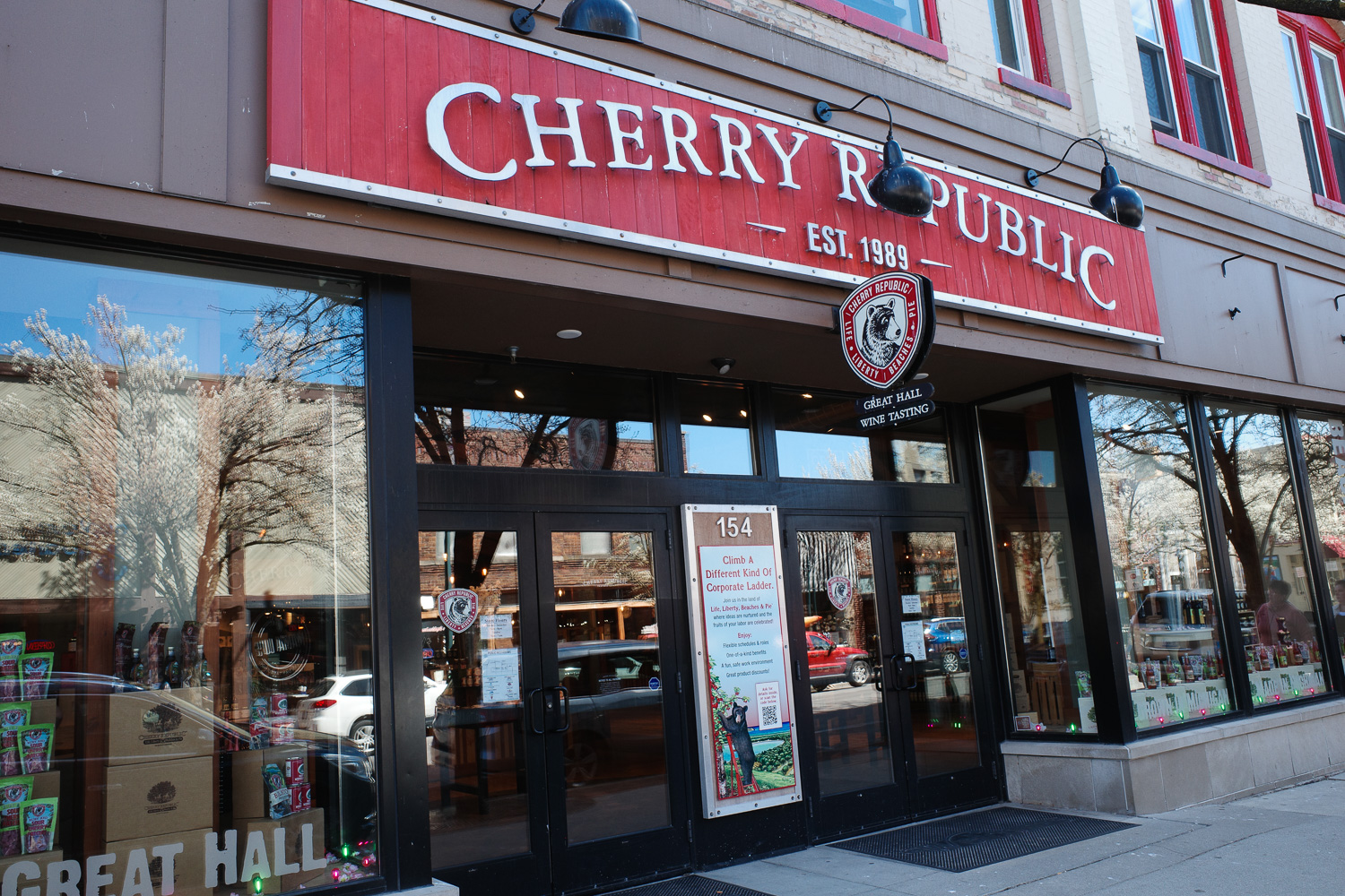 A cherry republic storefront.