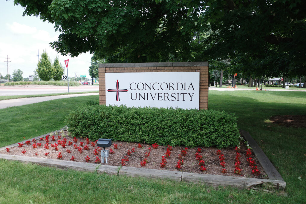 Sign for Concordia University.