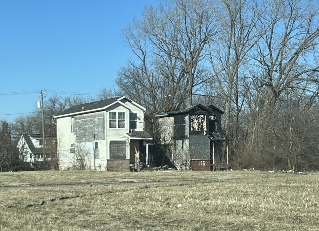 Abandoned houses on the west side of Detroit.