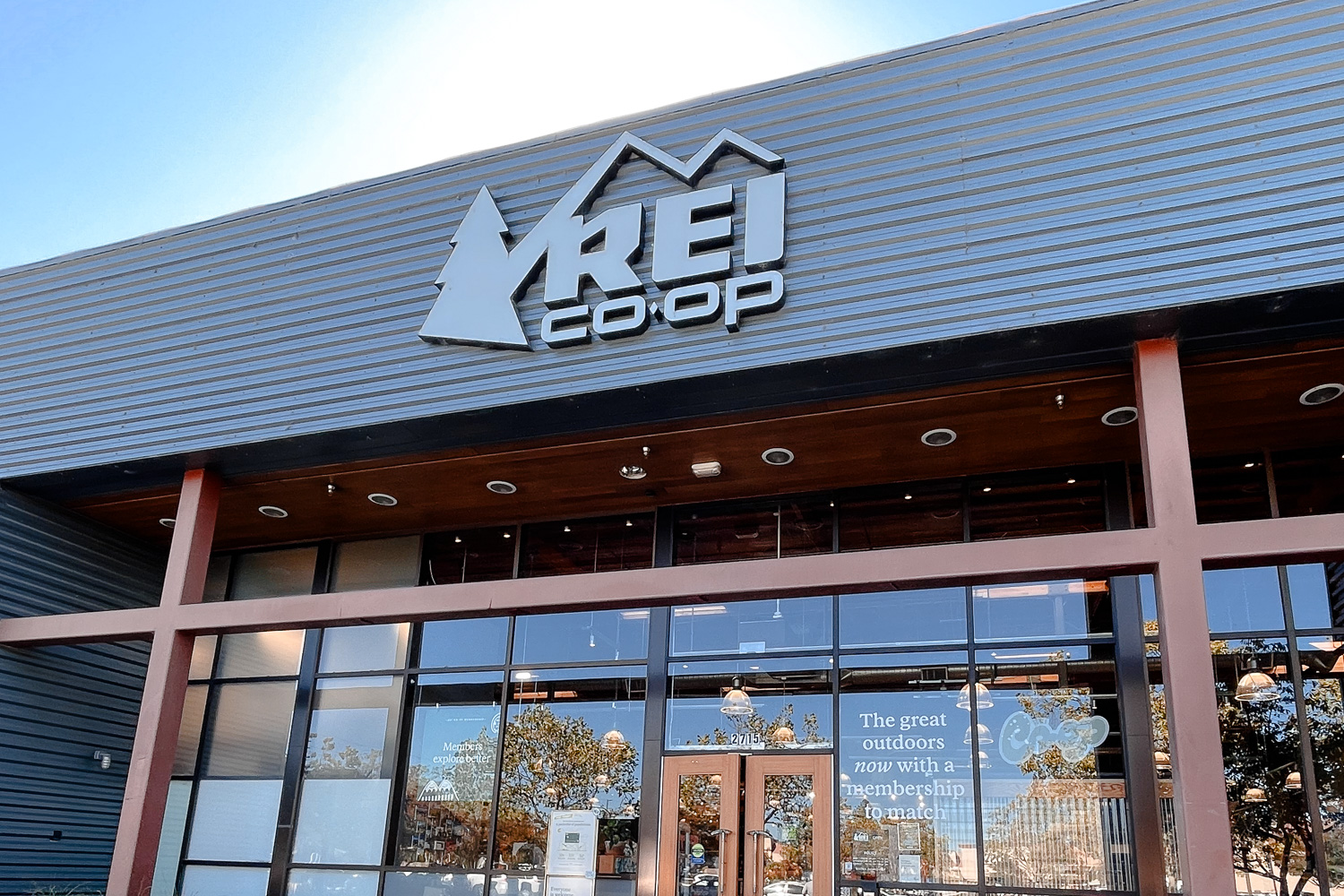 Exterior of REI co-op store.