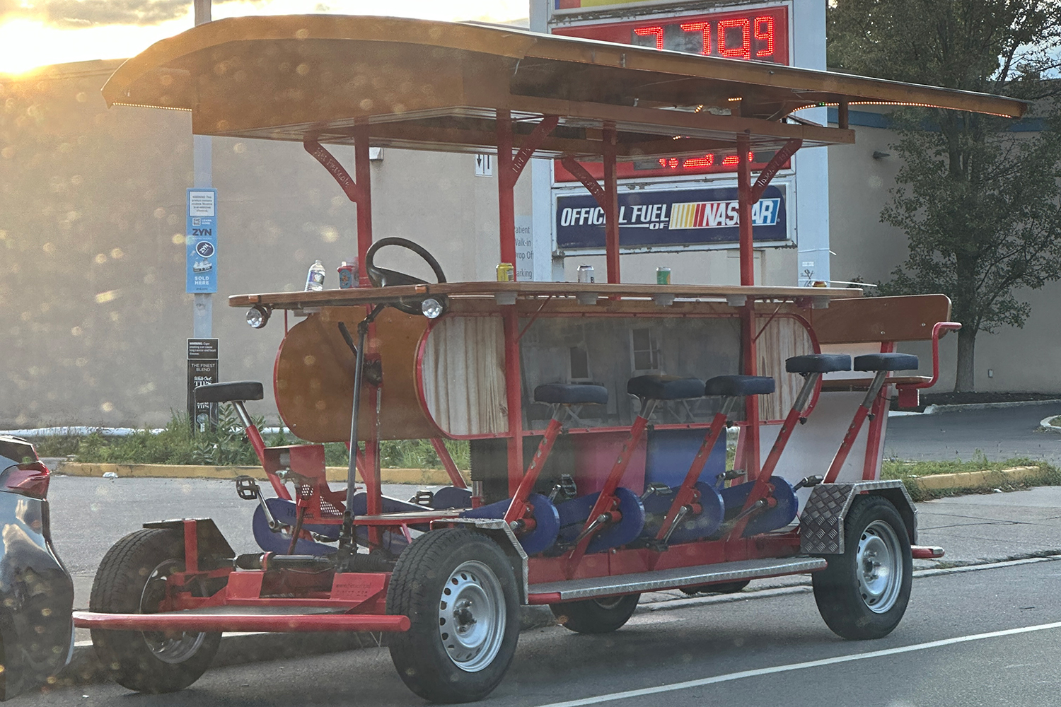 Pedal bar on street.