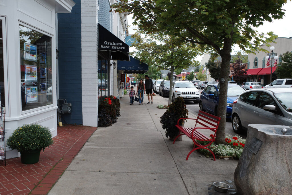 Street in downtown harbor springs.