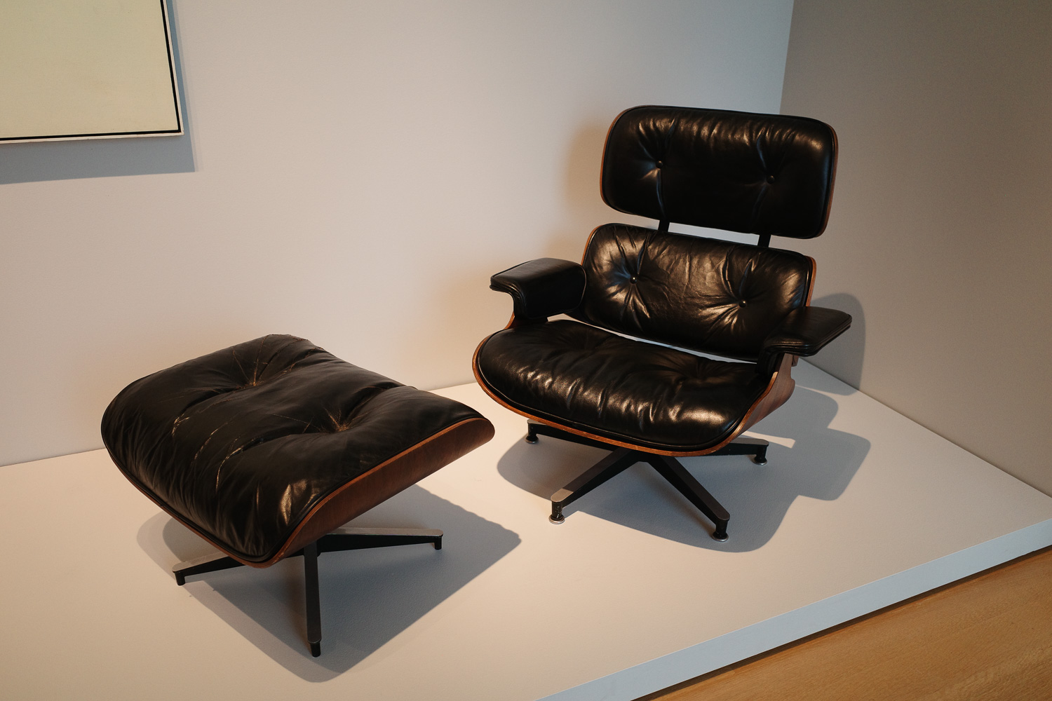 Eames lounge chair in museum.