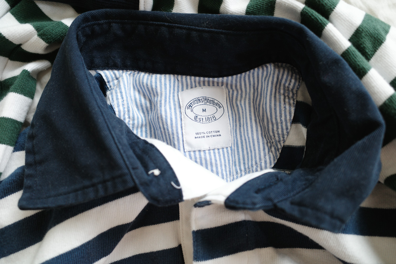 Brooks Brothers label inside shirt.