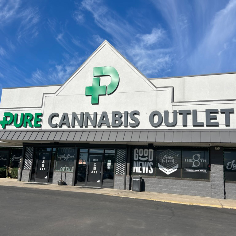 Outside of Pure Cannabis Outlet.