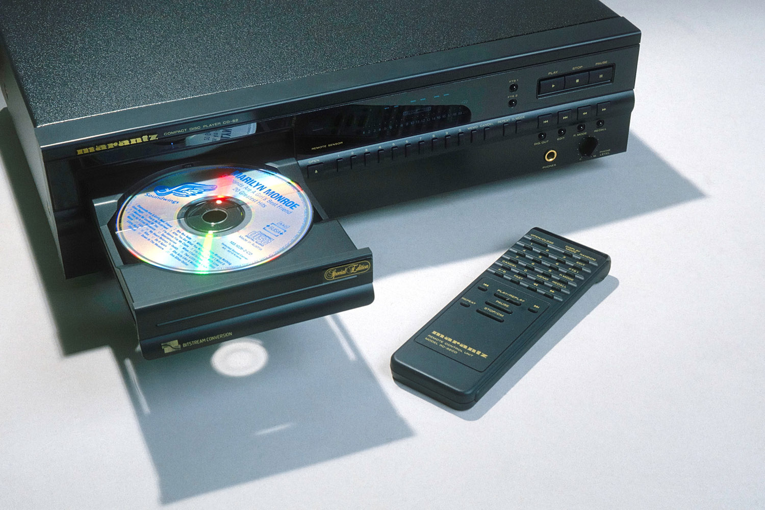 CD player with CD.