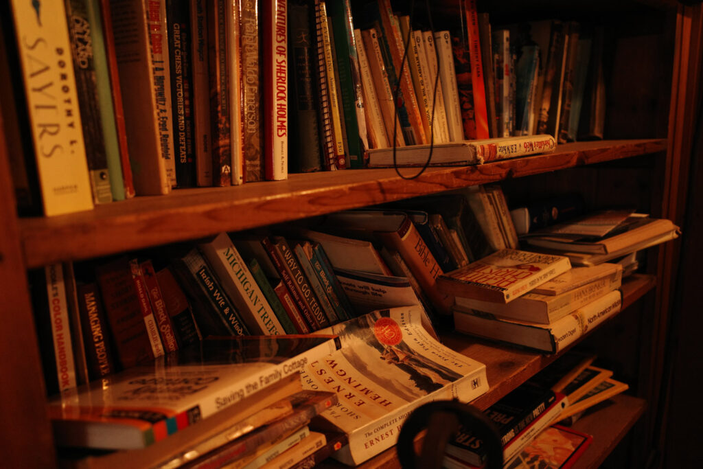 Bookshelf filled with books