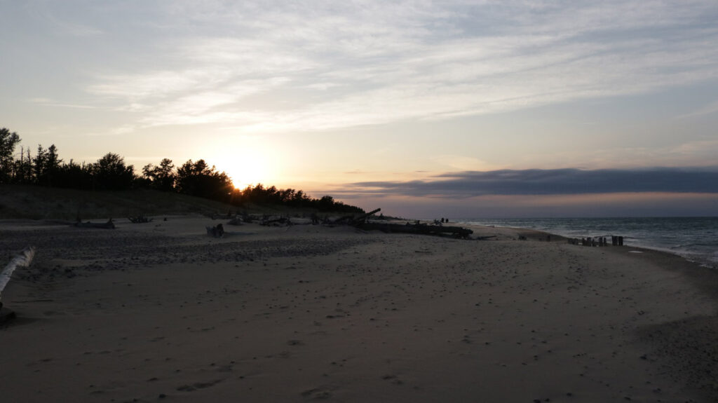 Sunset on Lake Superior Beach