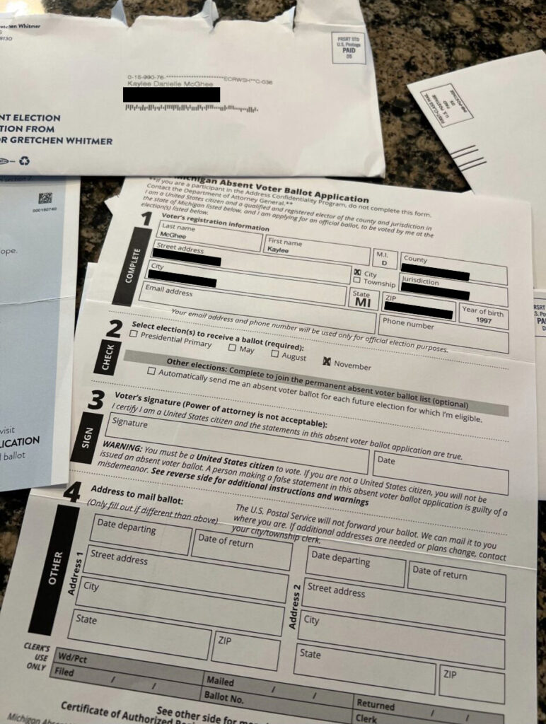 Absentee ballot