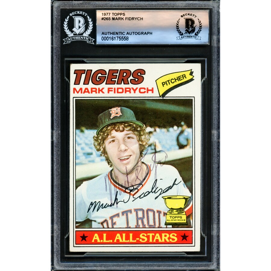 Framed card for Tigers Pitcher Mark Fidrych