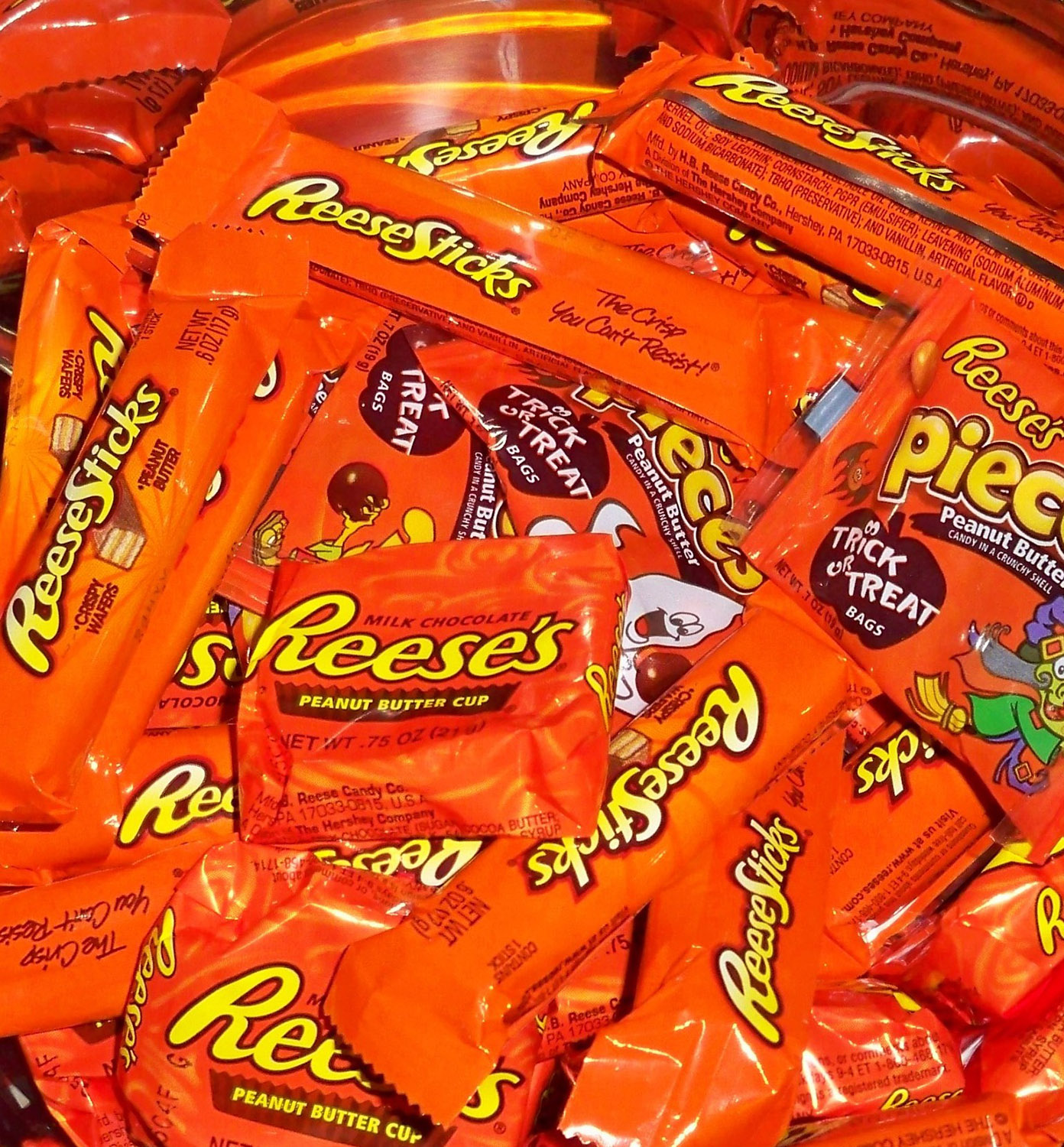 Variety of Reese's candy.