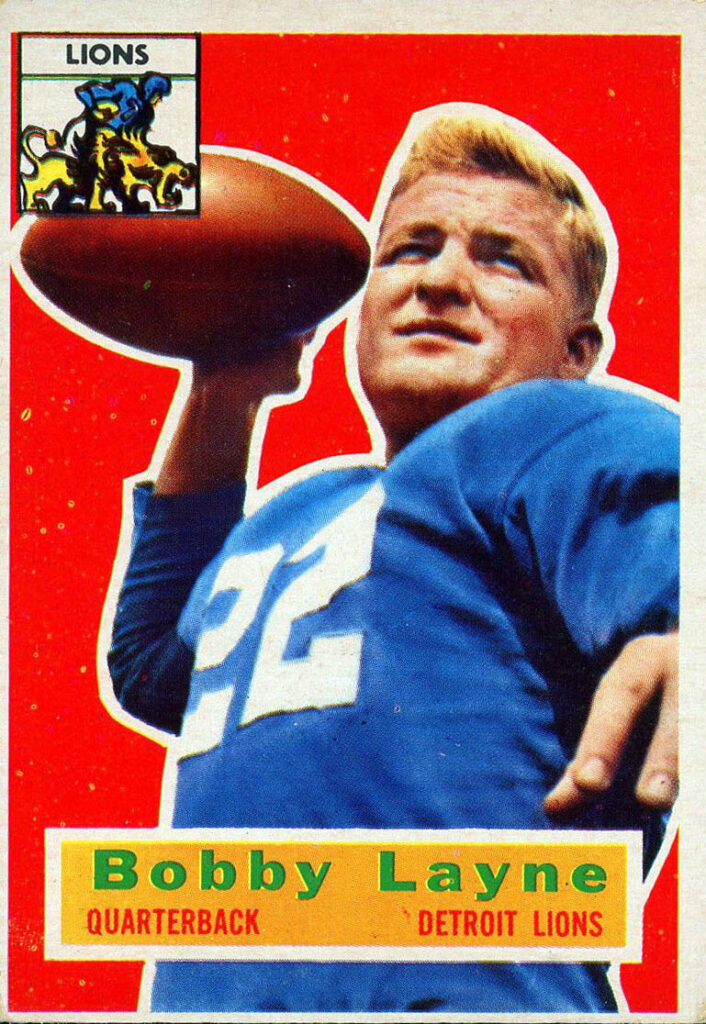 Bobby Layne Detroit Lions card