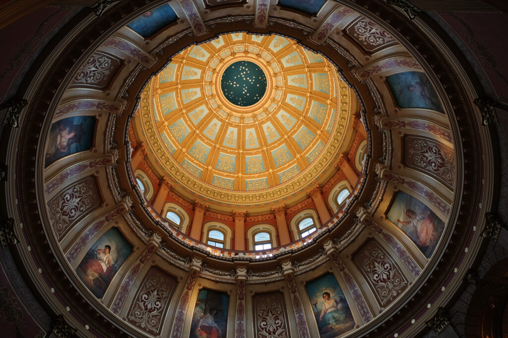 Michigan Capitol rotunda ceiling