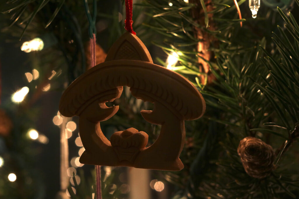 Ornament hanging on christmas tree