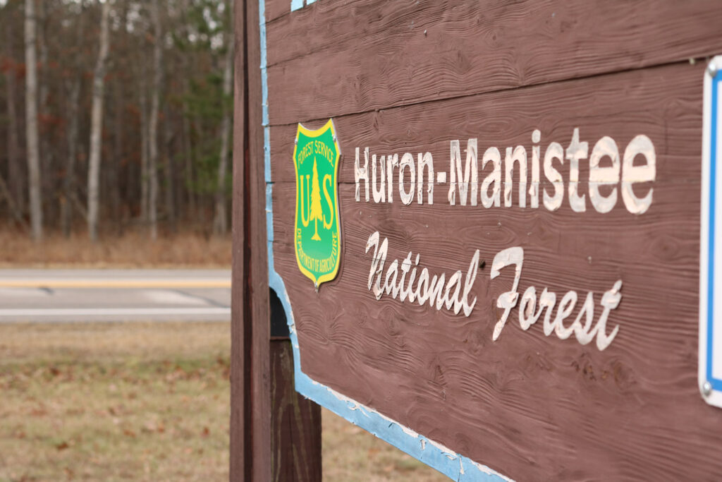 Sign for Huron-Manistee National Forest