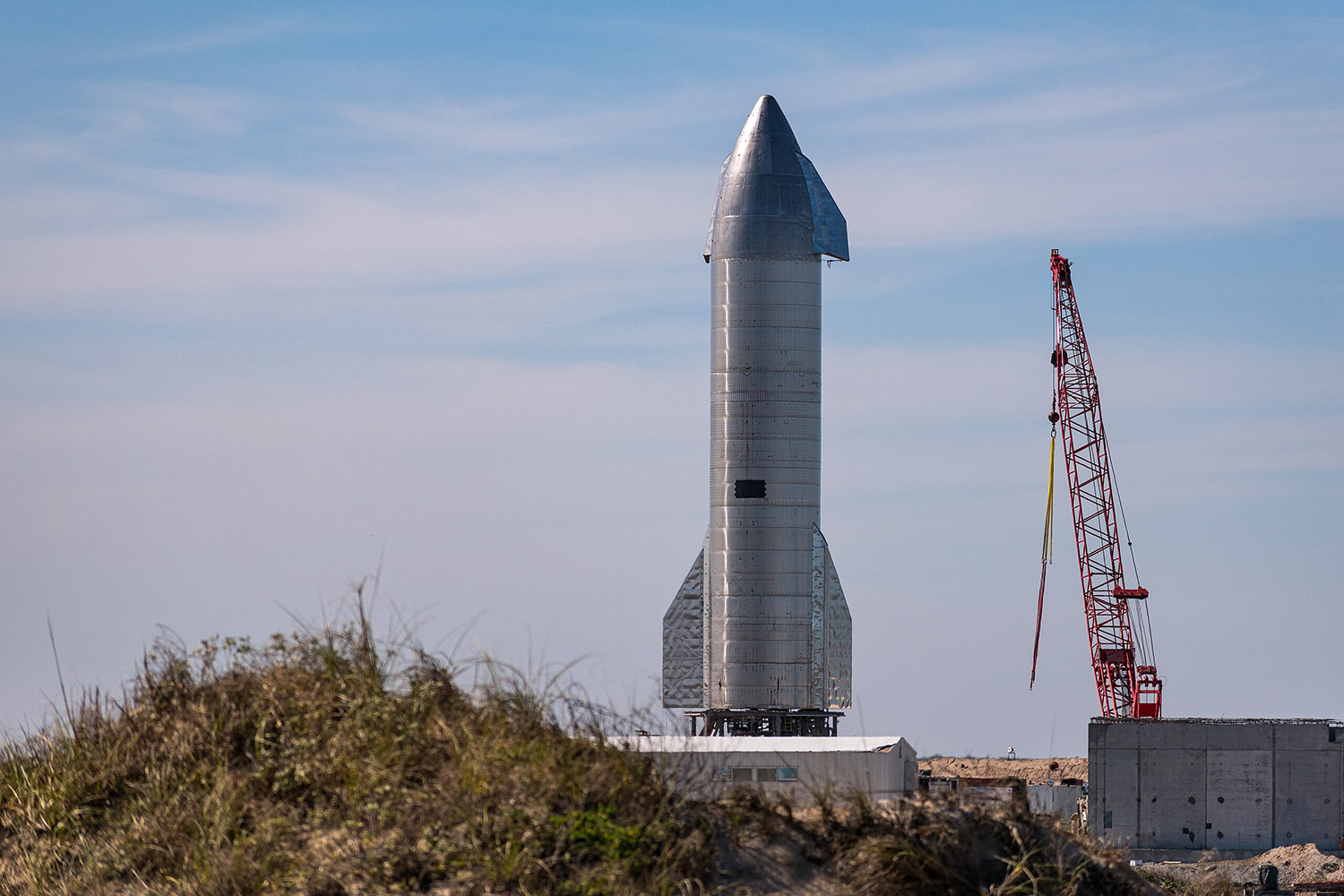 Starship rocket on launch pad