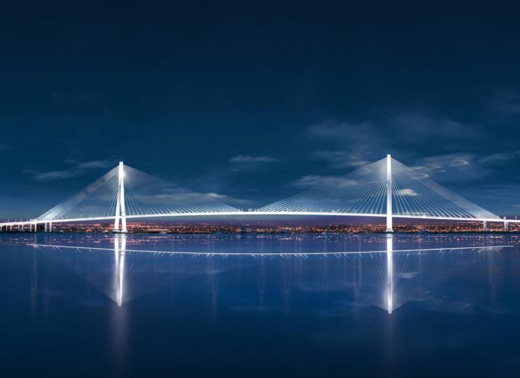 rendering of the Gordie Howe bridge.