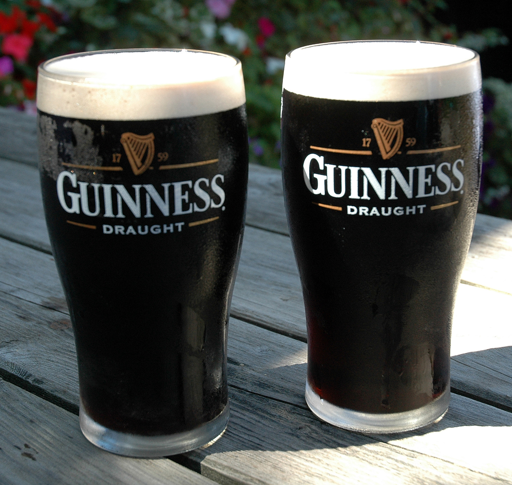 Two Guiness glasses