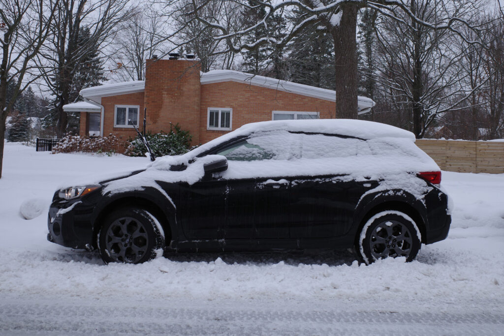 Car covered in snow