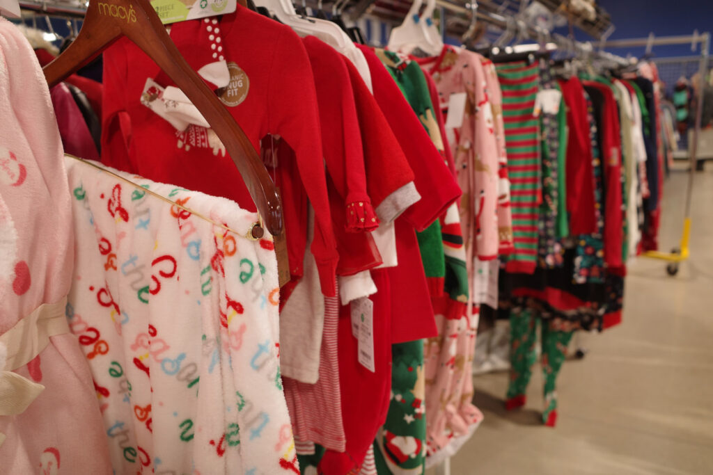 Christmas clothes in store