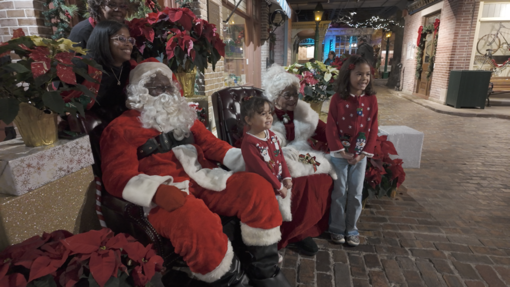 Santa and Mrs. Claus with children