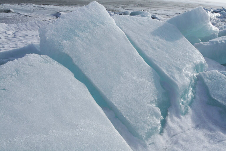 Ice quake with cracked ice