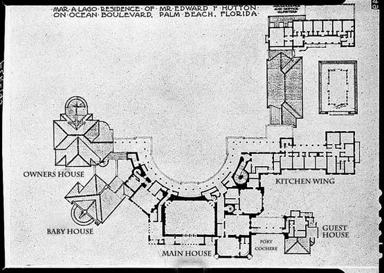 Floor plan for Mar-a-lago residence