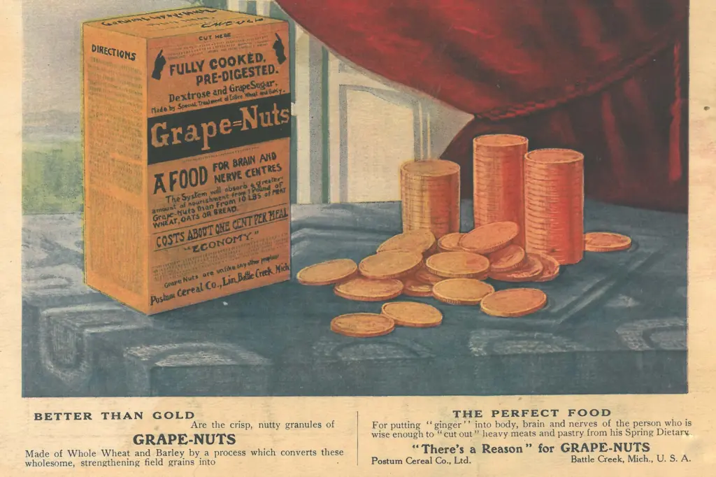 Vintage ad for grape nuts cereal