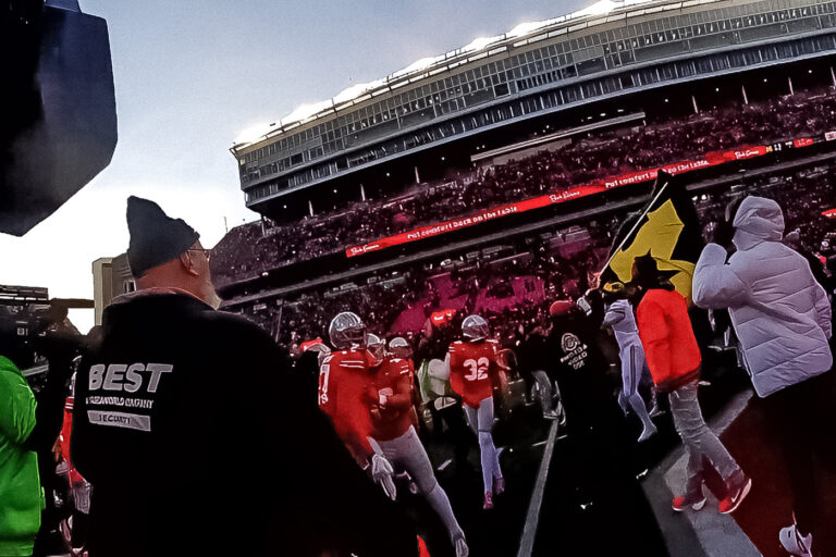 Michigan planting flag in Columbus bodycam footage still