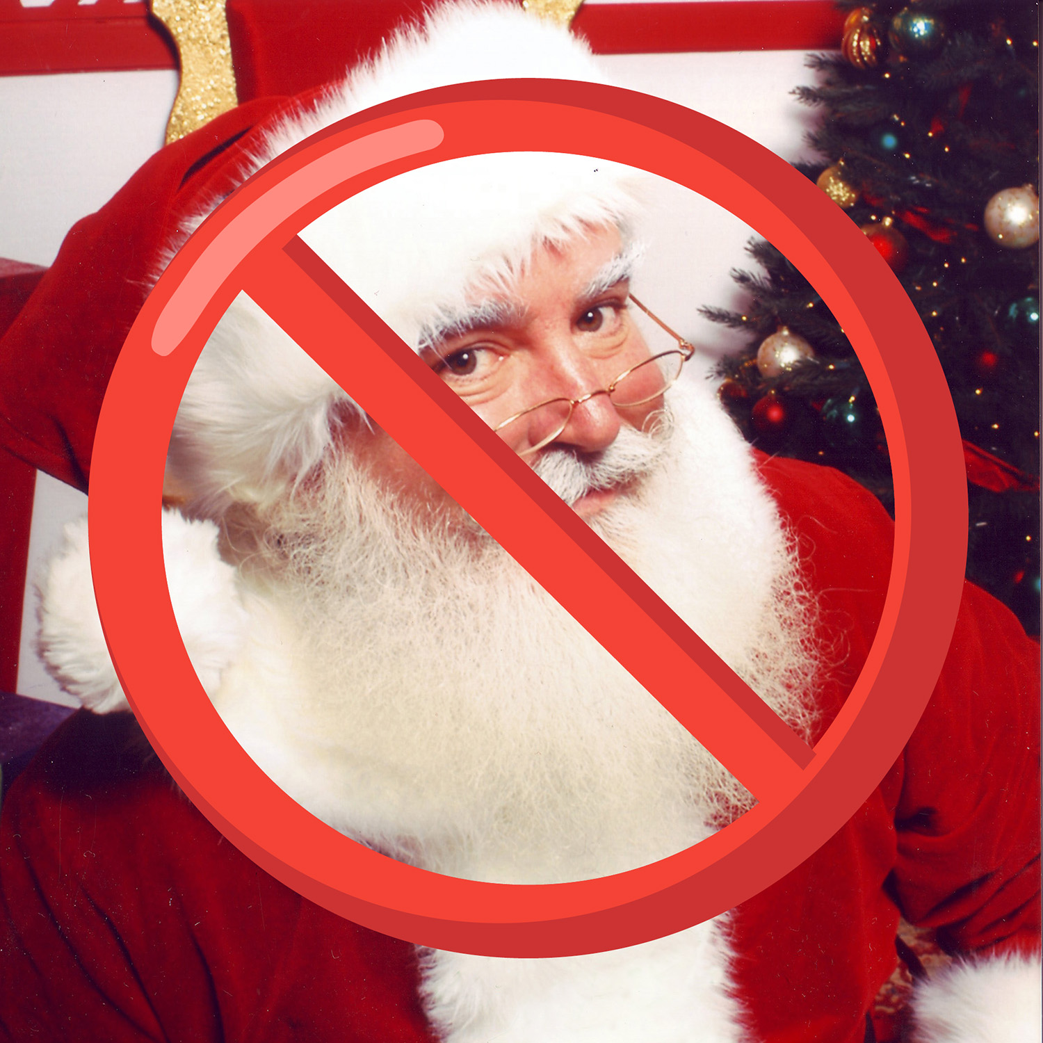 Santa with Prohibited emoji