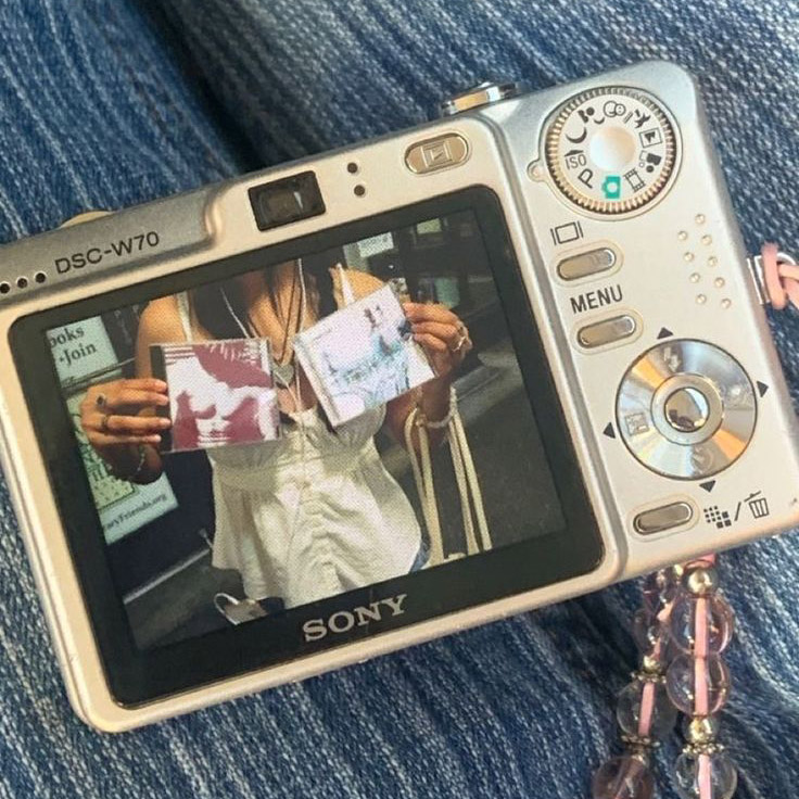 digicam in girl's lap