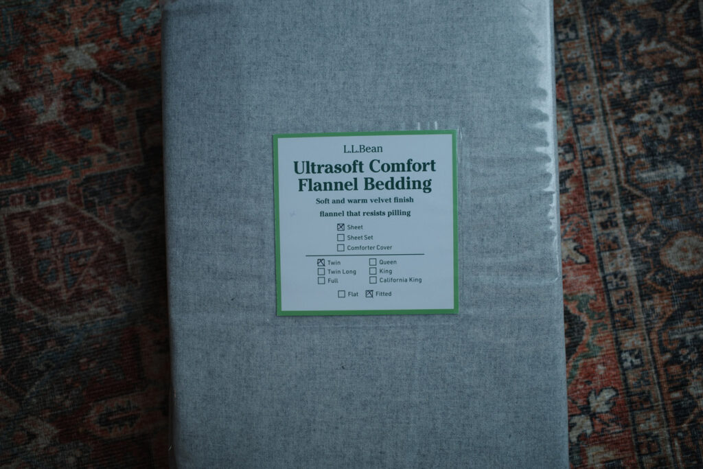 LL Bean ultrasoft comfort flannel bedding in package