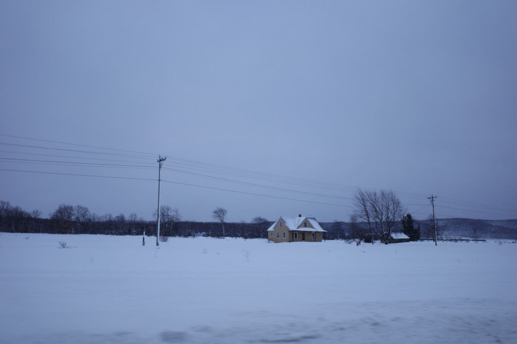 Snowy scene in Antrim county