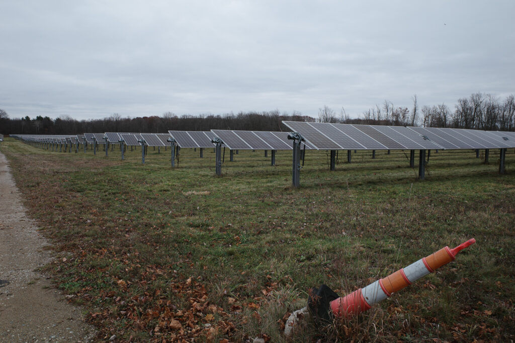 solar panels in field