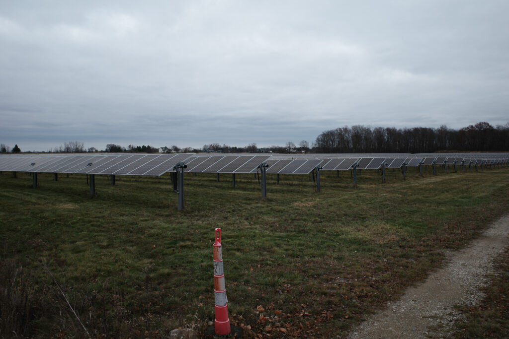 solar panels in field