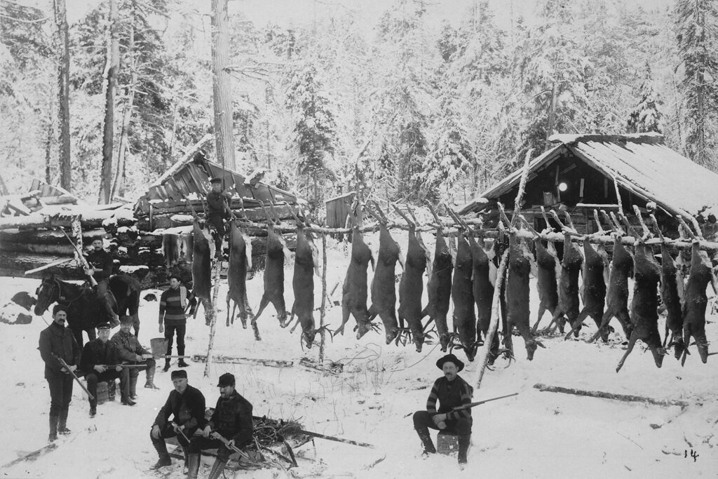northern michigan hunting camp in 1918