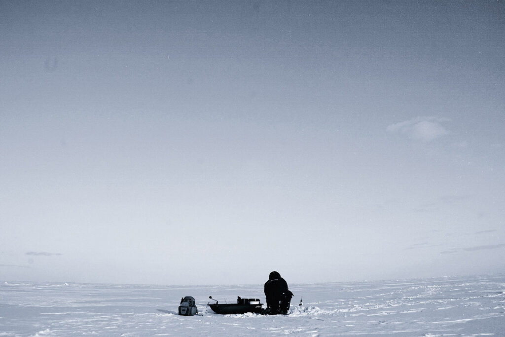 Man on lake st clair