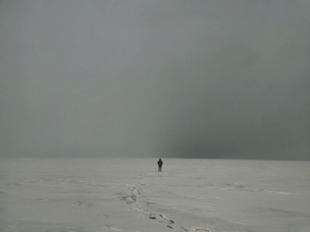 Man on lake st clair