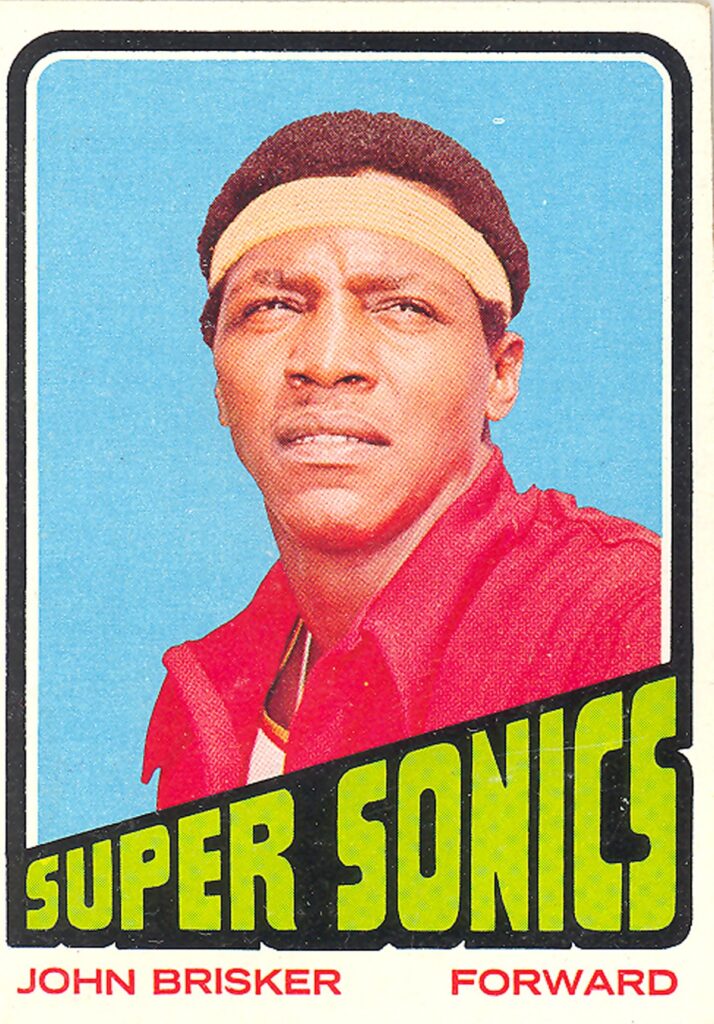 John Brisker super sonics basketball card