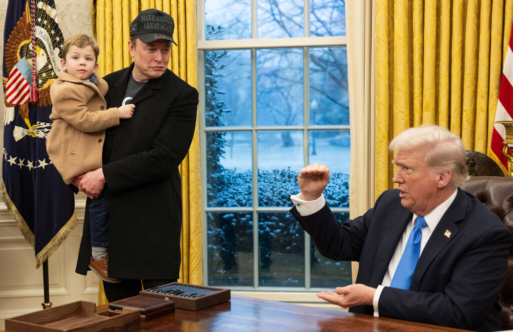 President Trump and Elon Musk in Oval Office