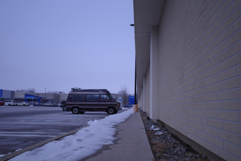 van in parking lot