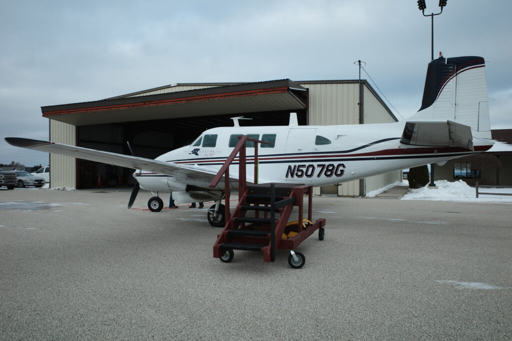 Small plane in airport