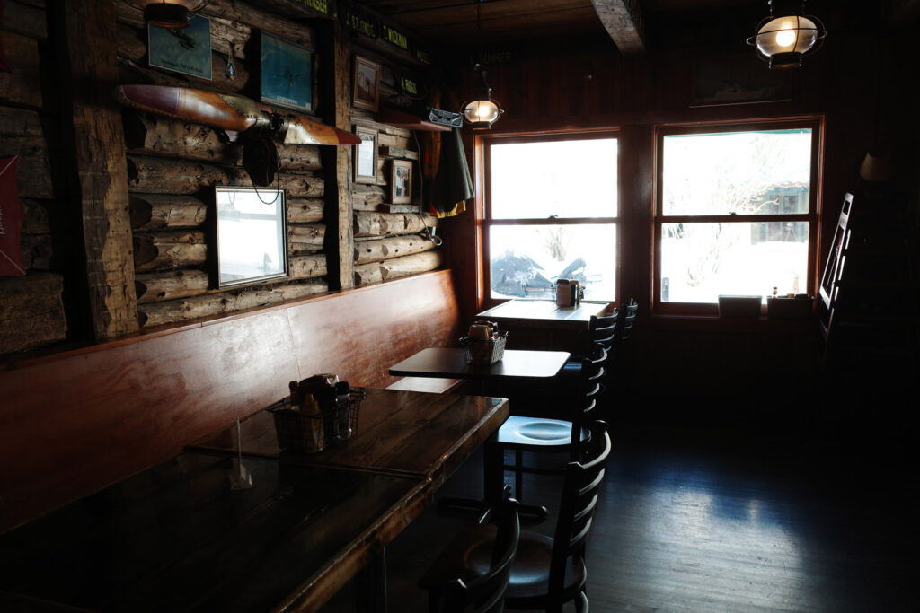 Inside of cafe on Mackinac Island