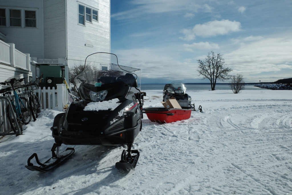 snowmobiles on mackinac island