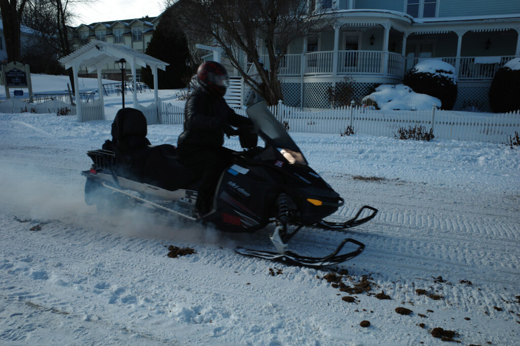 snowmobiles on mackinac island