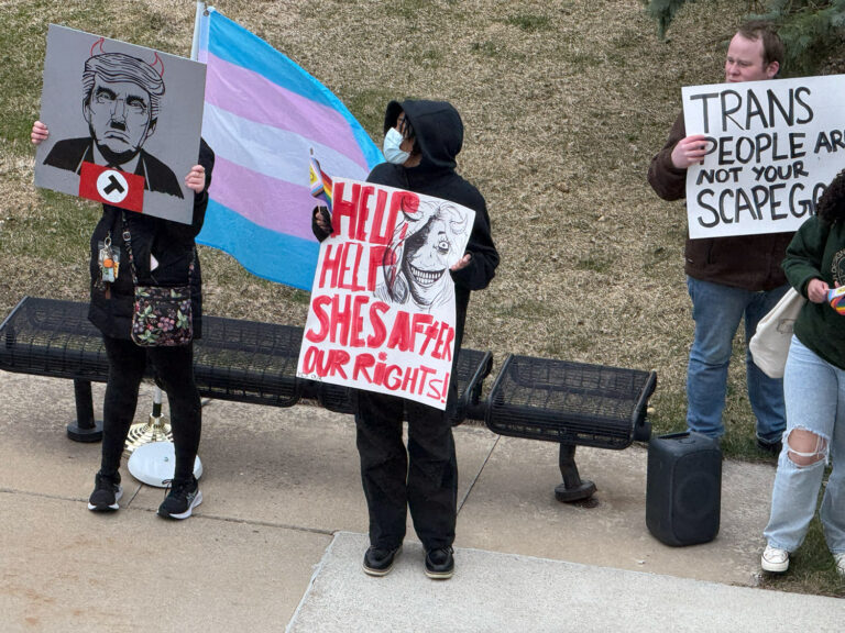 riley gaines protest