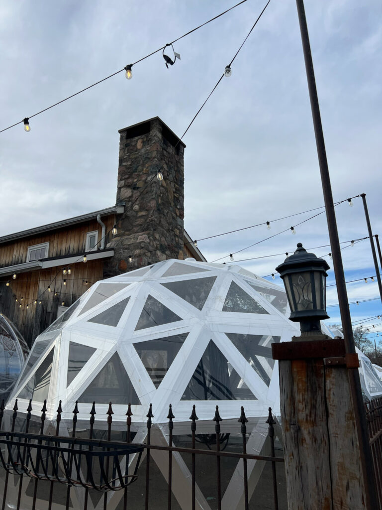 geodesic outdoor dining dome