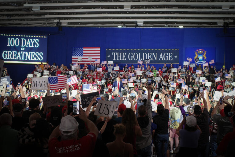 trump 100 days rally