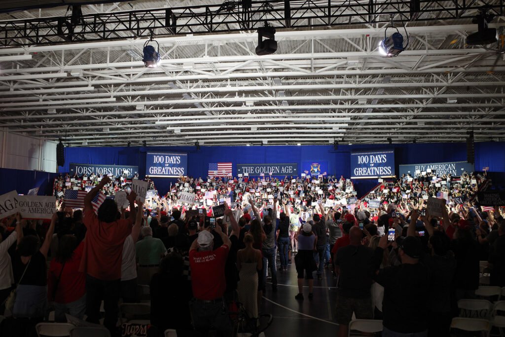 trump 100 days rally